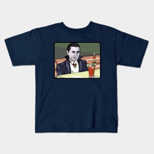 Dracula enjoying a bloody mary at Applebeez Kids T-Shirt